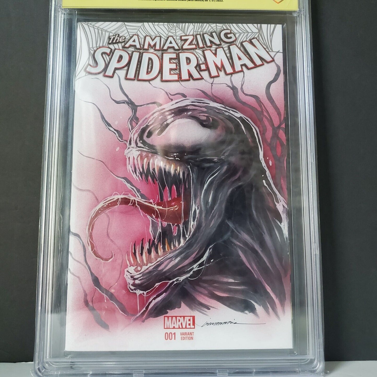 CBCS ART Amazi Spider-Man #1 Original Venom sketch art by Gorkem Demir With Sig.