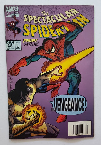 Spectacular Spider-Man #212 Comic Book 1994 With Insert Spiderman Cards Marvel