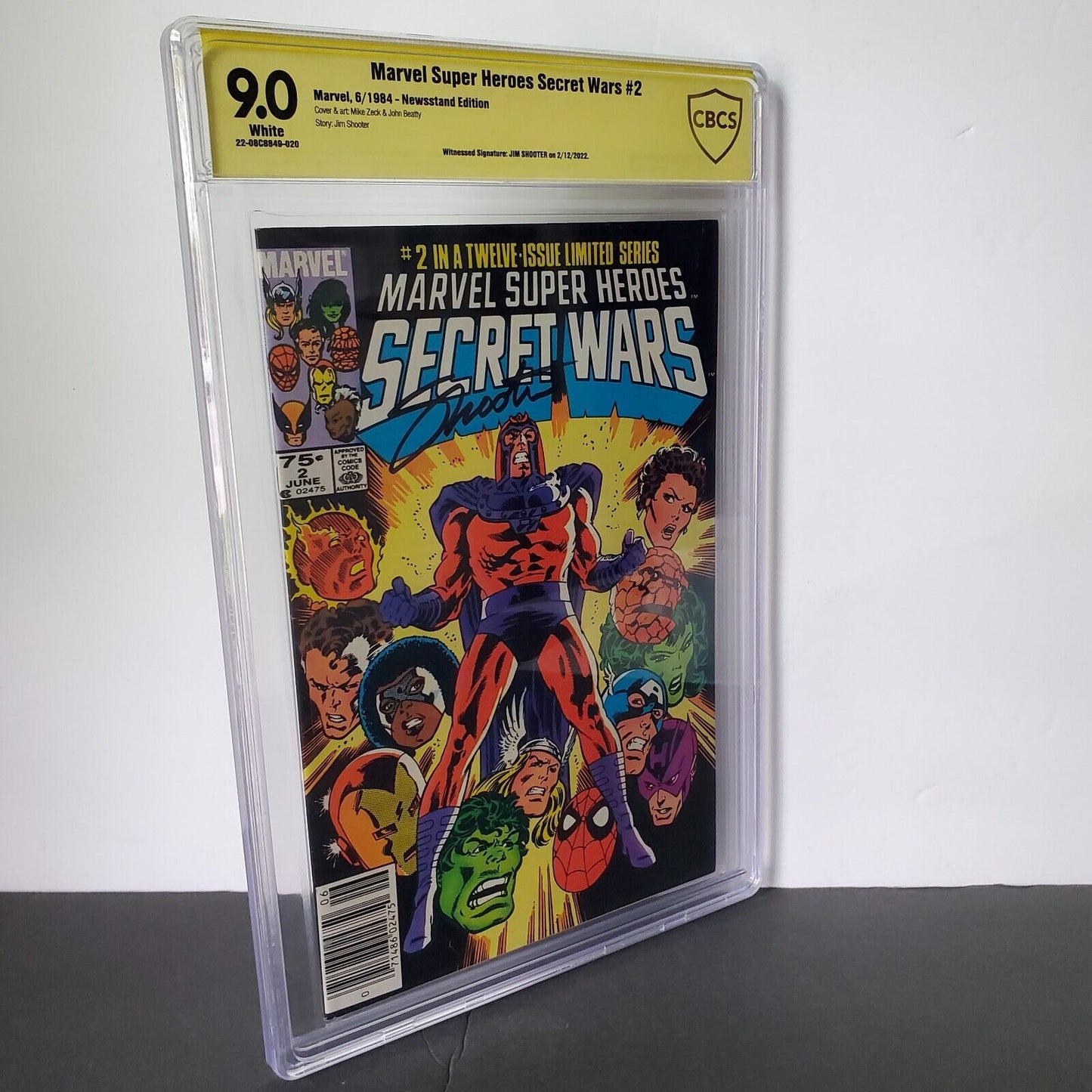 Marvel Super Heroes Secret Wars #2N Newsstand Variant CBCS 9.0 1985 White Pages