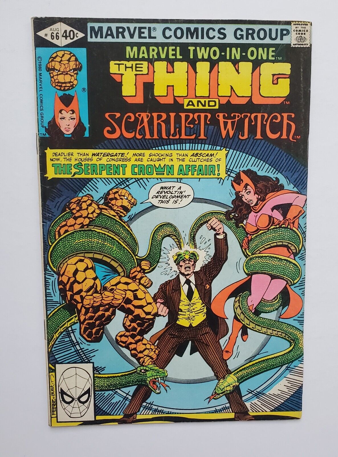 Marvel Two-in-one #66 The Thing Scarlet Witch.