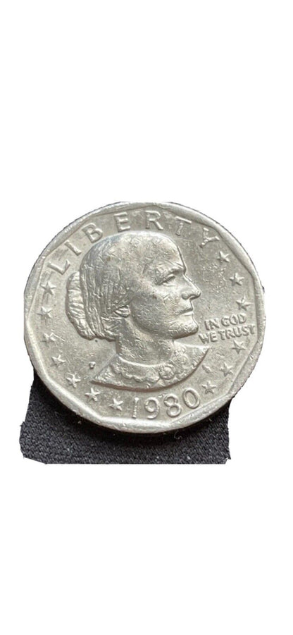 SUSAN B ANTHONY - P  Near Date, WIDE RIM Coin Very Rare 1980 Beautiful Shape