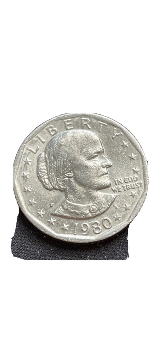 SUSAN B ANTHONY - P  Near Date, WIDE RIM Coin Very Rare 1980 Beautiful Shape