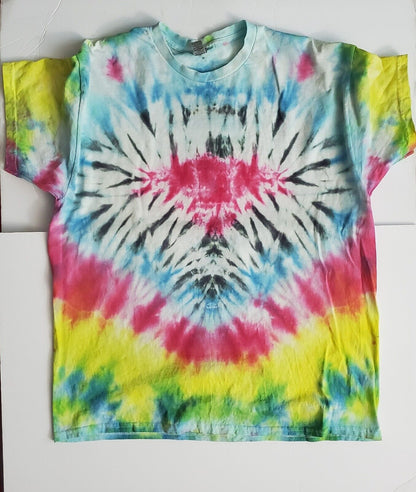 Handmade In UK Tie Dye T-Shirt. Heart Of Africa Men's Extra Large.