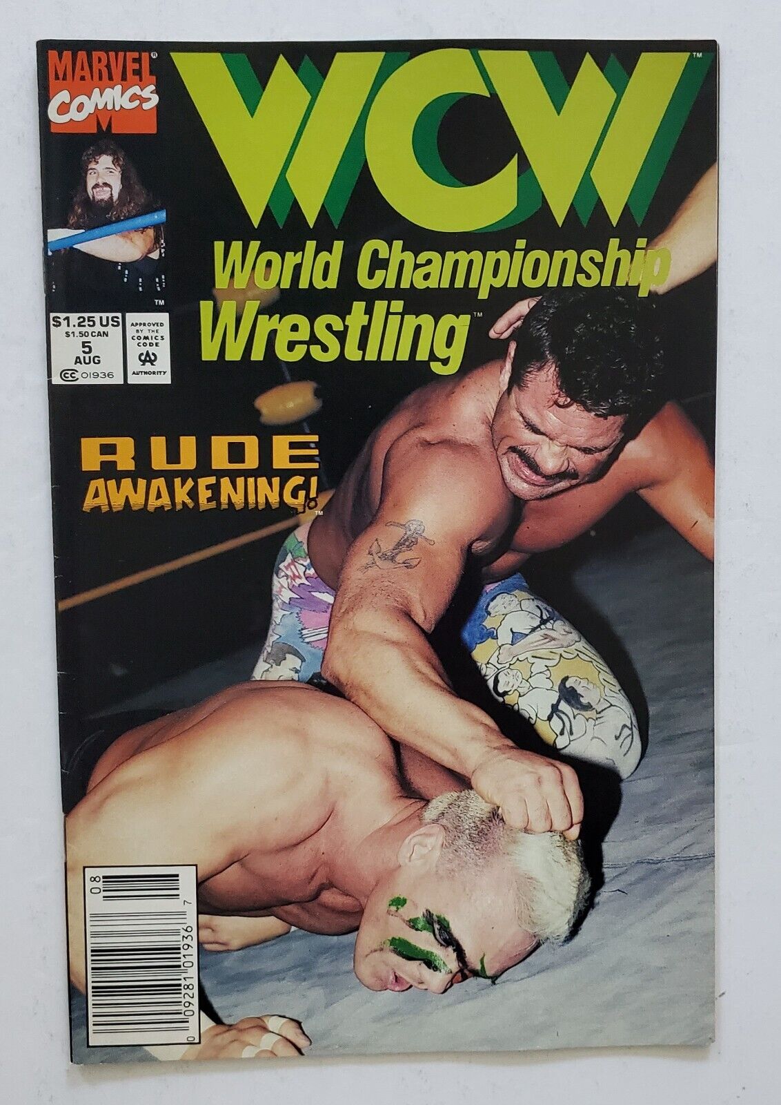 Marvel WCW WORLD CHAMPIONSHIP WRESTLING #5 Newsstand Rude Awakening.