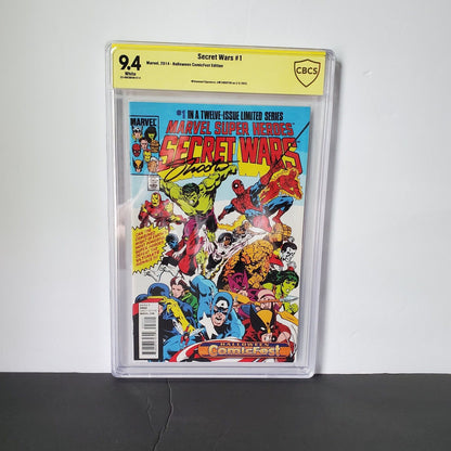 Marvel Super Heroes Secret Wars #1 2014 CBCS 9.4 White, Halloween Collectorfest