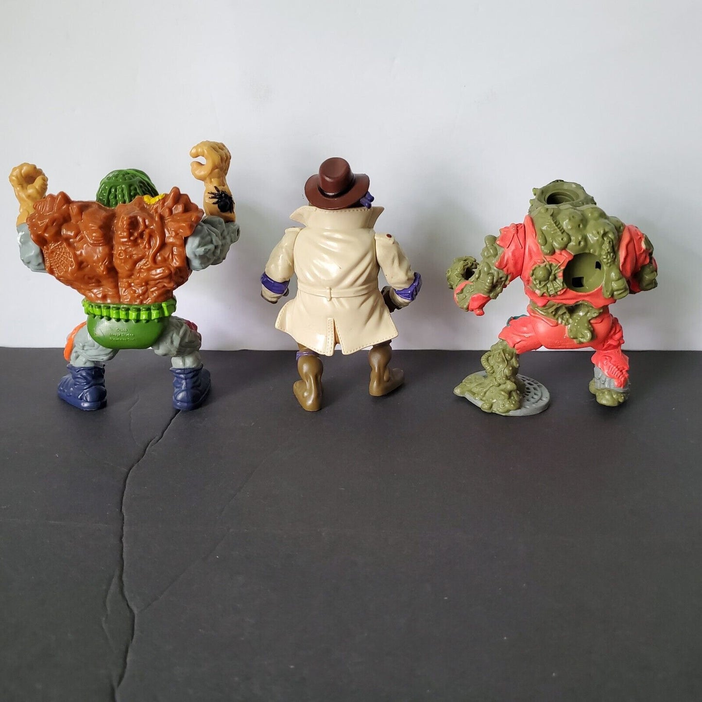 Teenage Mutant Ninja Turtles Lot Of Three Vintage Figures. MuckMan, General Trag