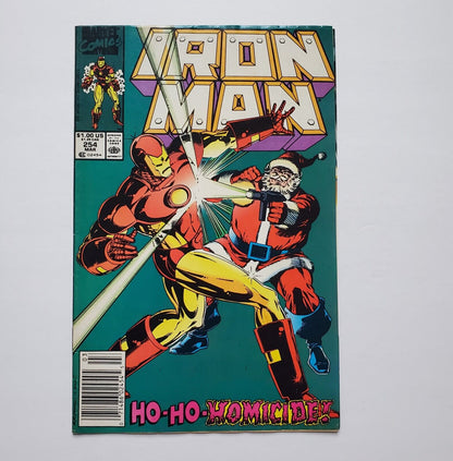 IRON MAN 254 NEWSSTAND VARIANT BOB LAYTON COVER MARVEL COMICS 1990