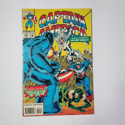 CAPTAIN AMERICA #419 VOL. 1  1ST APP MARVEL COMIC BOOK Viper. Silver Sable. 1993