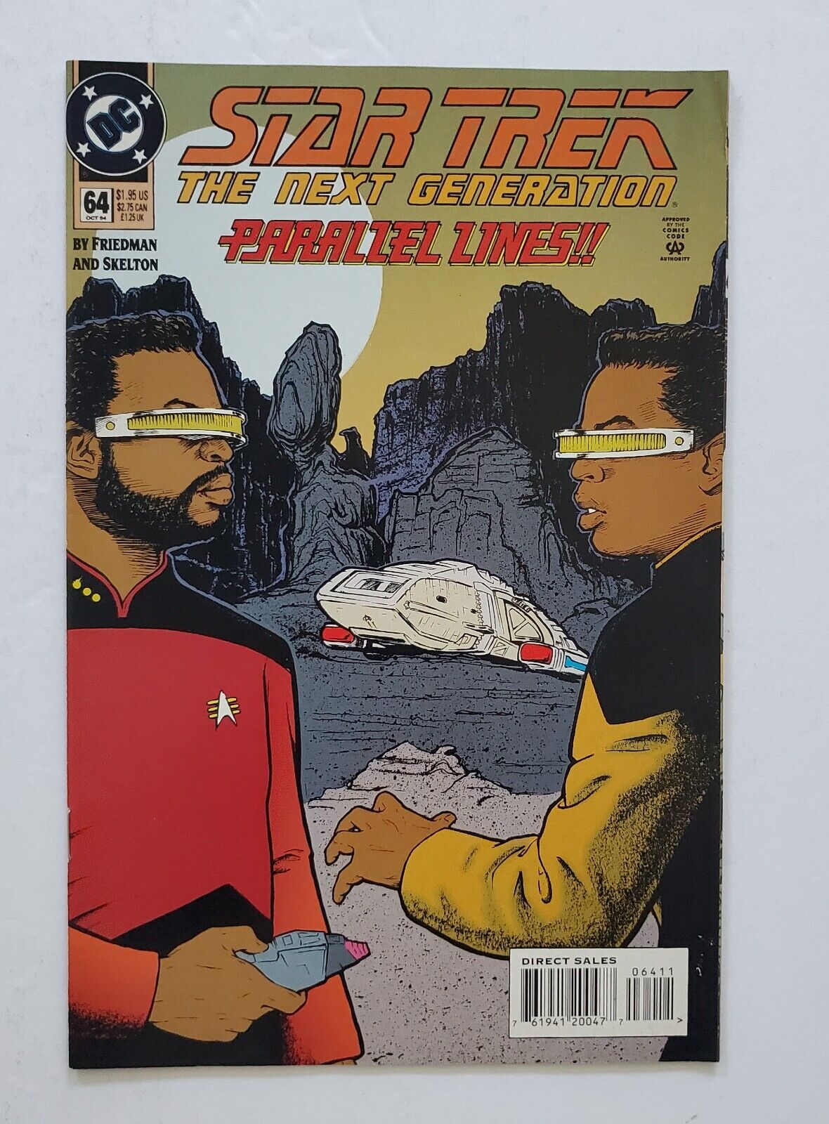 Star Trek The Next Generation #64 DC Comic Reading Rainbow.