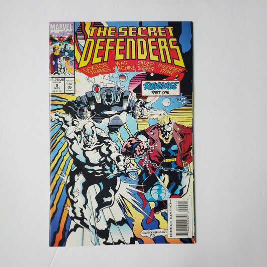 THE SECRET DEFENDERS #9 War Machine,  Thunderstrike Marvel Comics 1993 Newsstand