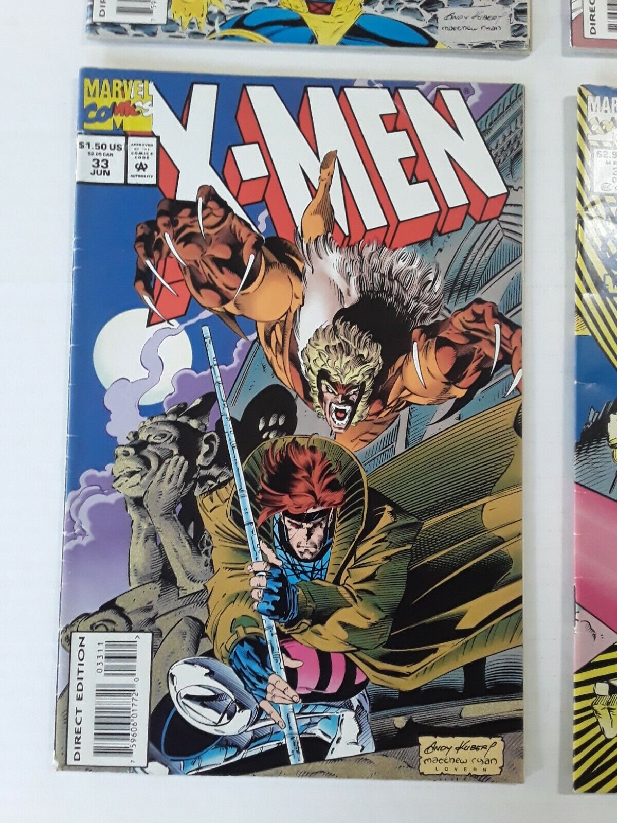 Marvel Comics 1990's XMEN ten books Onslaught! Phalanx Covenant. Shiny cover.