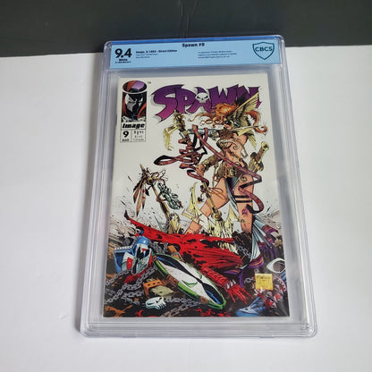 Spawn # 9 CBCS 9.4 1st Angela  NM+ in original Wrapping Always.