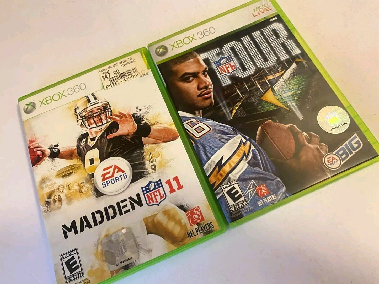 2 Games Madden NFL 2011  (Xbox 360) 2011 & NFL Tour.