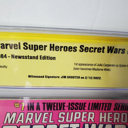 Marvel Super Heroes Secret Wars #7N Newsstand Variant CBCS 9.0 1984 White Pages