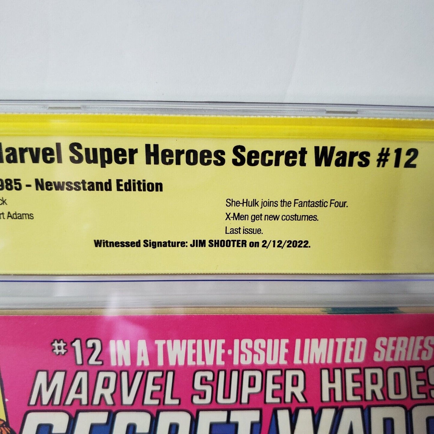 Marvel Super Heroes Secret Wars #12N Newsstand Variant CBCS 9.4 1985 White Pages