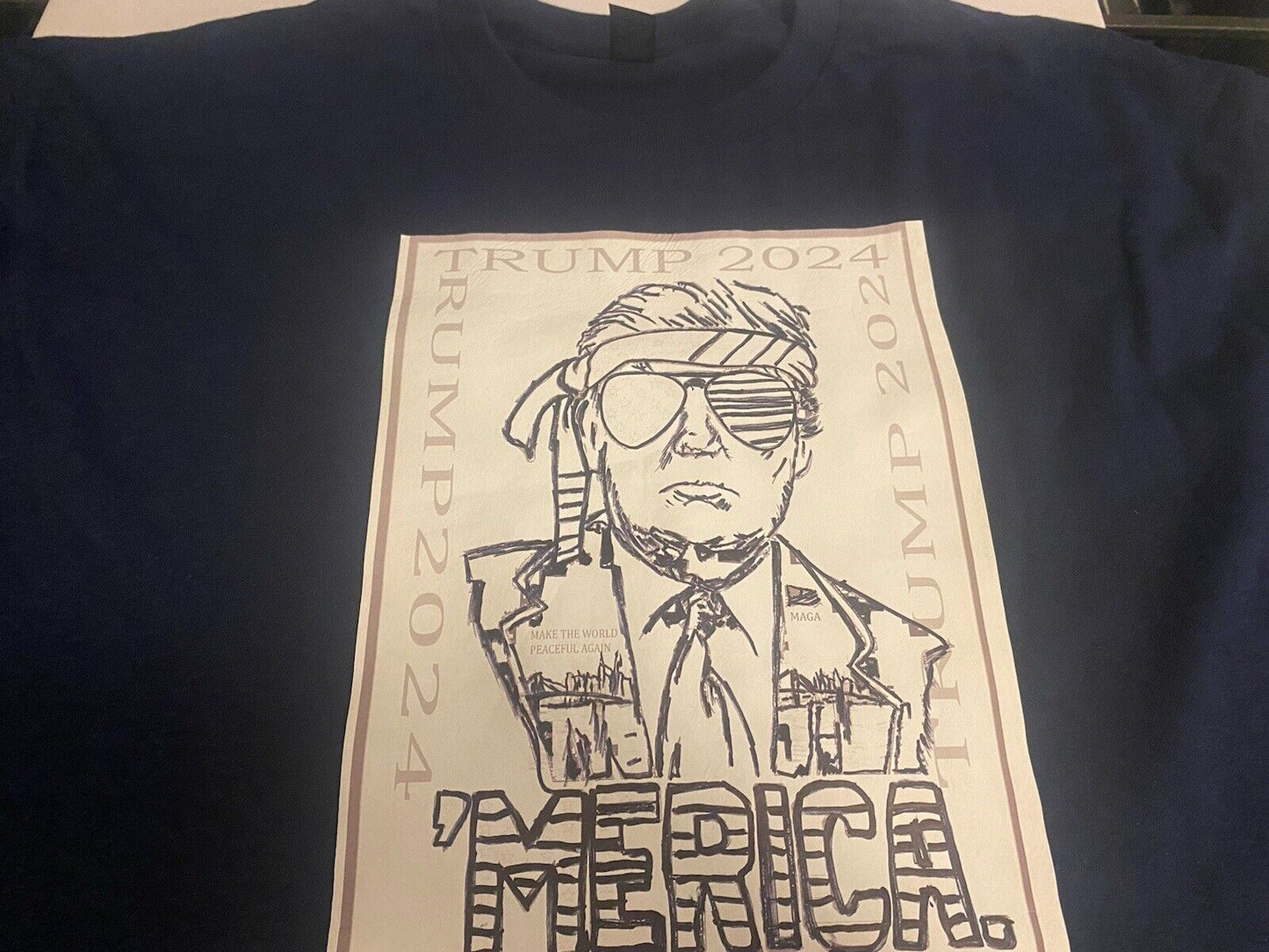 Merica! Trump 2024 - Support the Presidential Election Men's T-Shirt XL