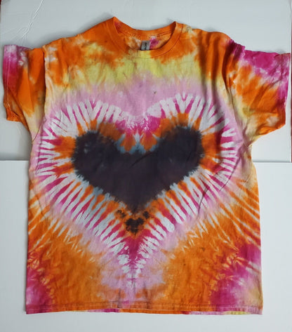 Handmade In UK Tie Dye T-Shirt. Mickey Mouse Ears Men's Extra Large.