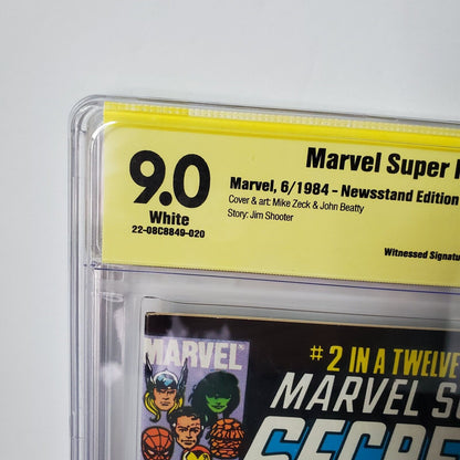 Marvel Super Heroes Secret Wars #2N Newsstand Variant CBCS 9.0 1985 White Pages