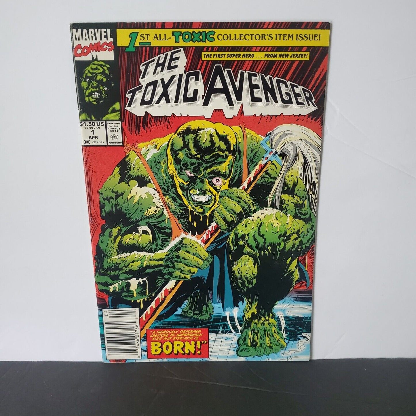 TOXIC AVENGER # 1 MARVEL COMICS April 1991 NEWSSTAND VARIANT TROMA FILMS 1st APP
