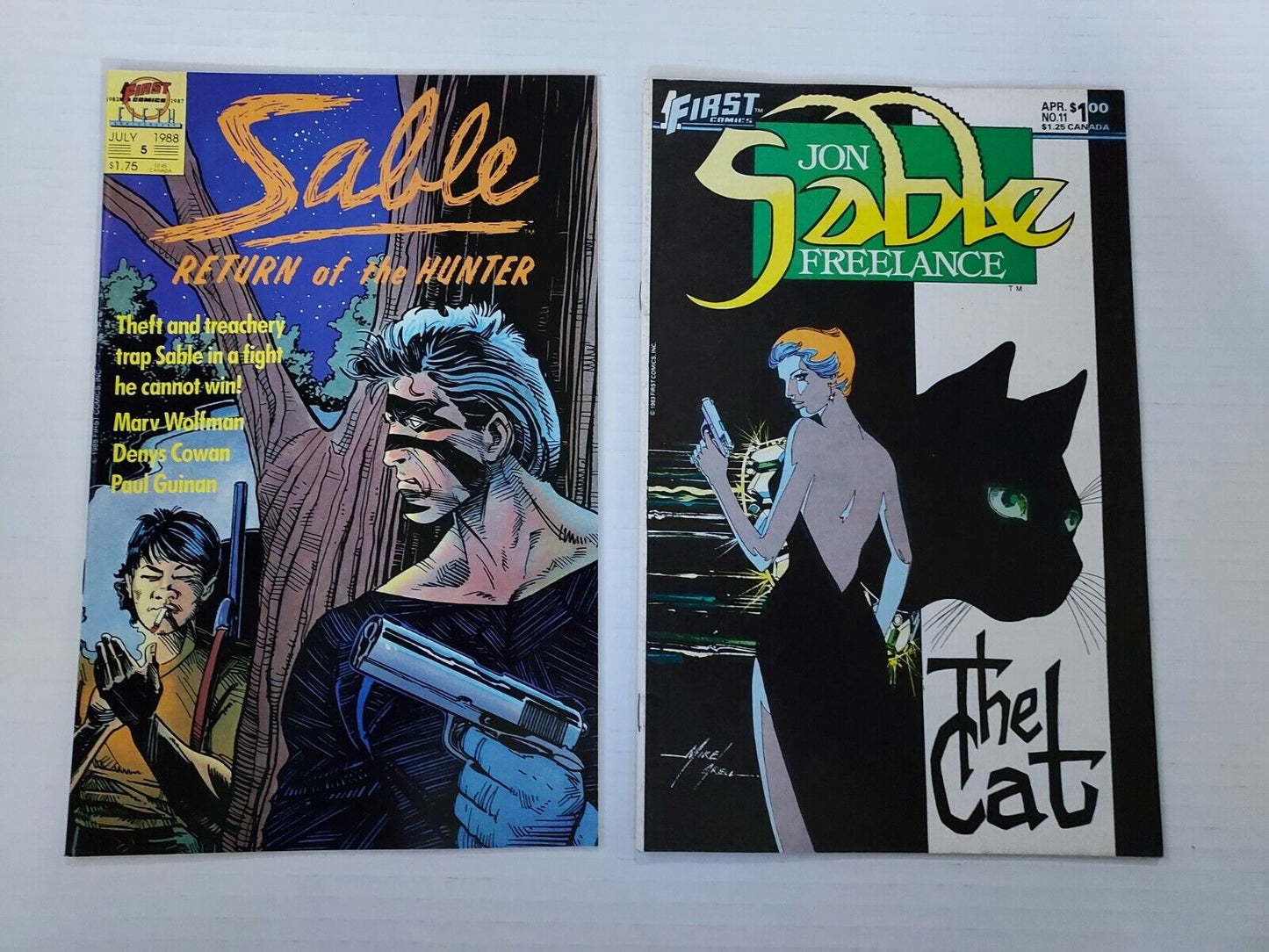 Sable Freelance Vol. 1. #'s 2, 3, 4, 5, 11, 35, 51 Mike Grell 1983 First Comics.