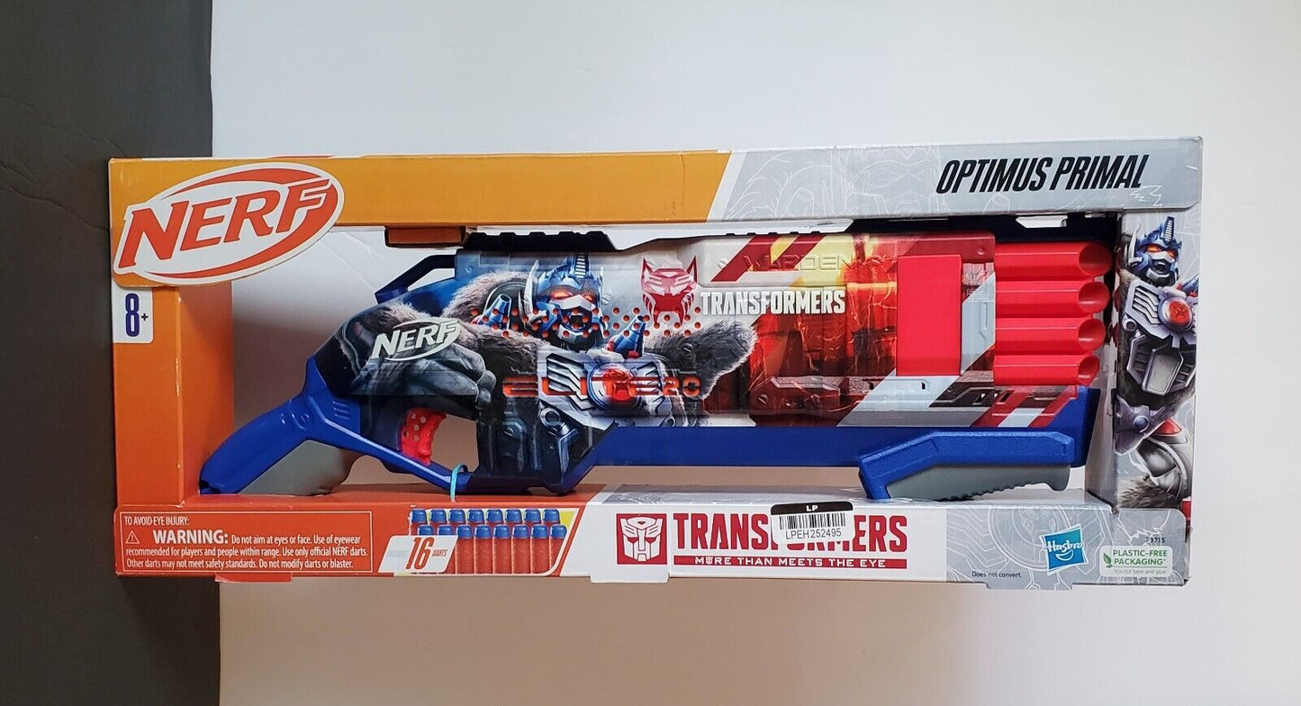 NERF • OPTIMUS PRIMAL • Rise of the Beasts Blaster • Boxed • Ages 8+ Ships Free