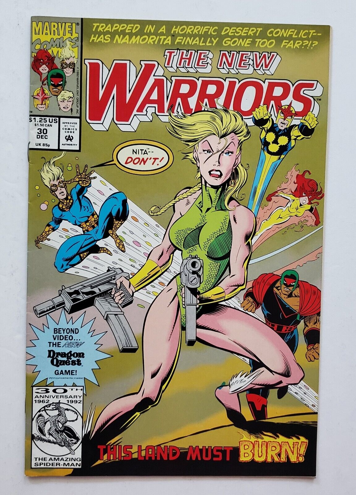 New Warriors #30 Force of Nature Mezdbadah (Dec 1992 Marvel)