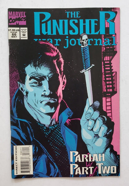 PUNISHER WAR JOURNAL #66 VOL. 1 MARVEL COMIC BOOK With Spider-Man Card's Insert