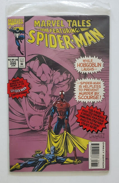 Marvel Tales Num. 286 Featuring Spider-Man Pollybag Sealed With Collectible Art.