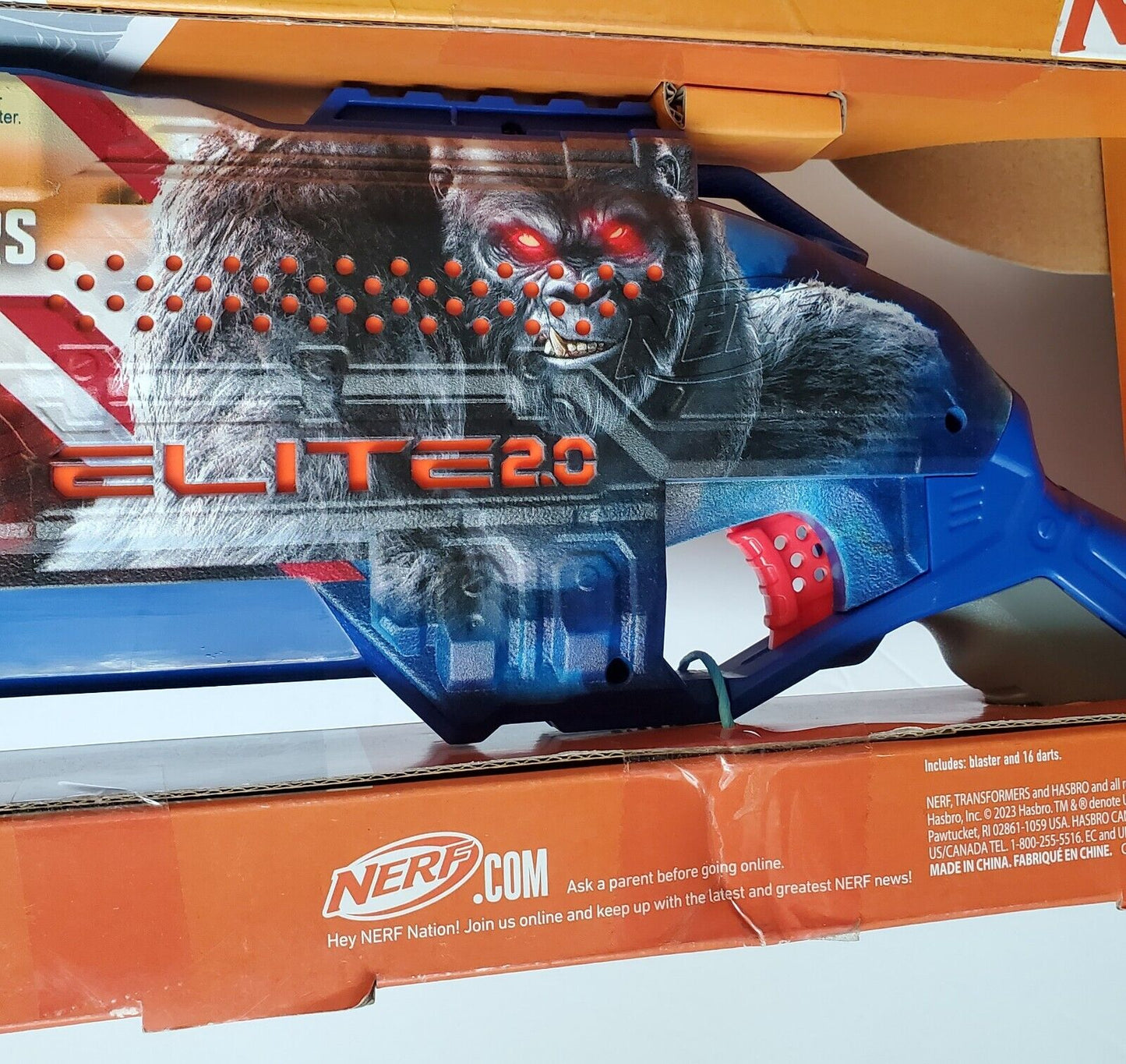 NERF • OPTIMUS PRIMAL • Rise of the Beasts Blaster • Boxed • Ages 8+ Ships Free