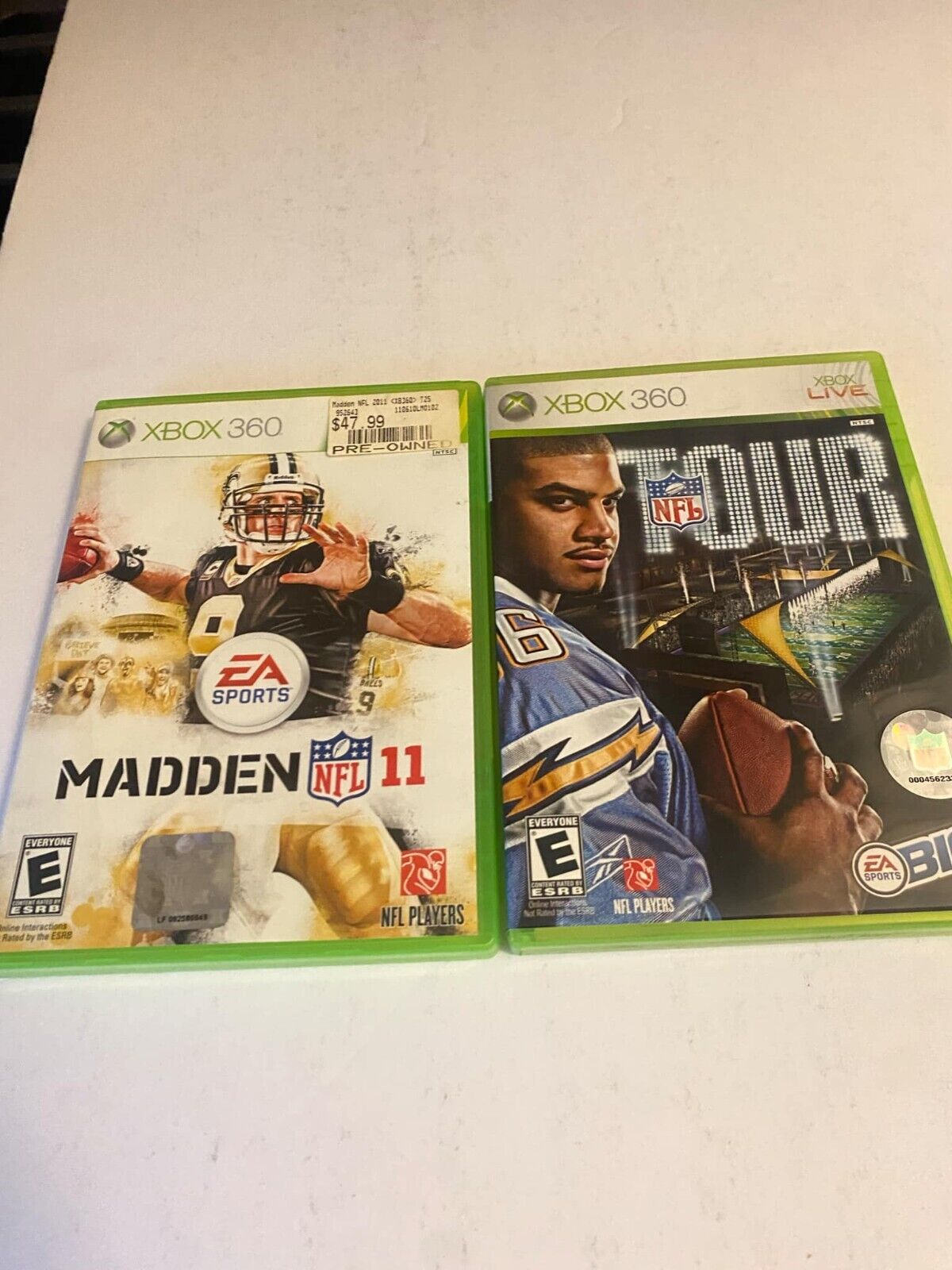 2 Games Madden NFL 2011  (Xbox 360) 2011 & NFL Tour.