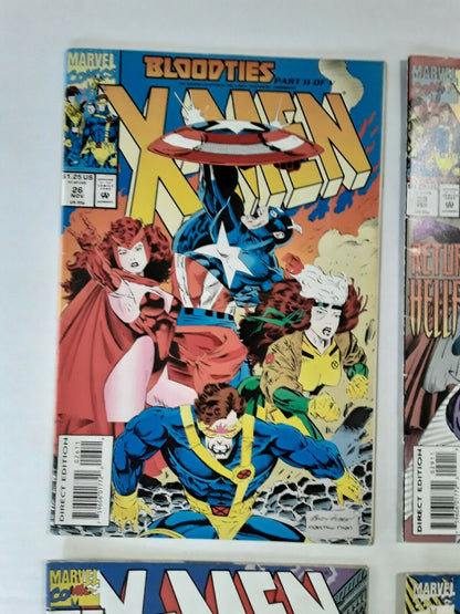 Marvel Comics 1990's XMEN ten books Onslaught! Phalanx Covenant. Shiny cover.