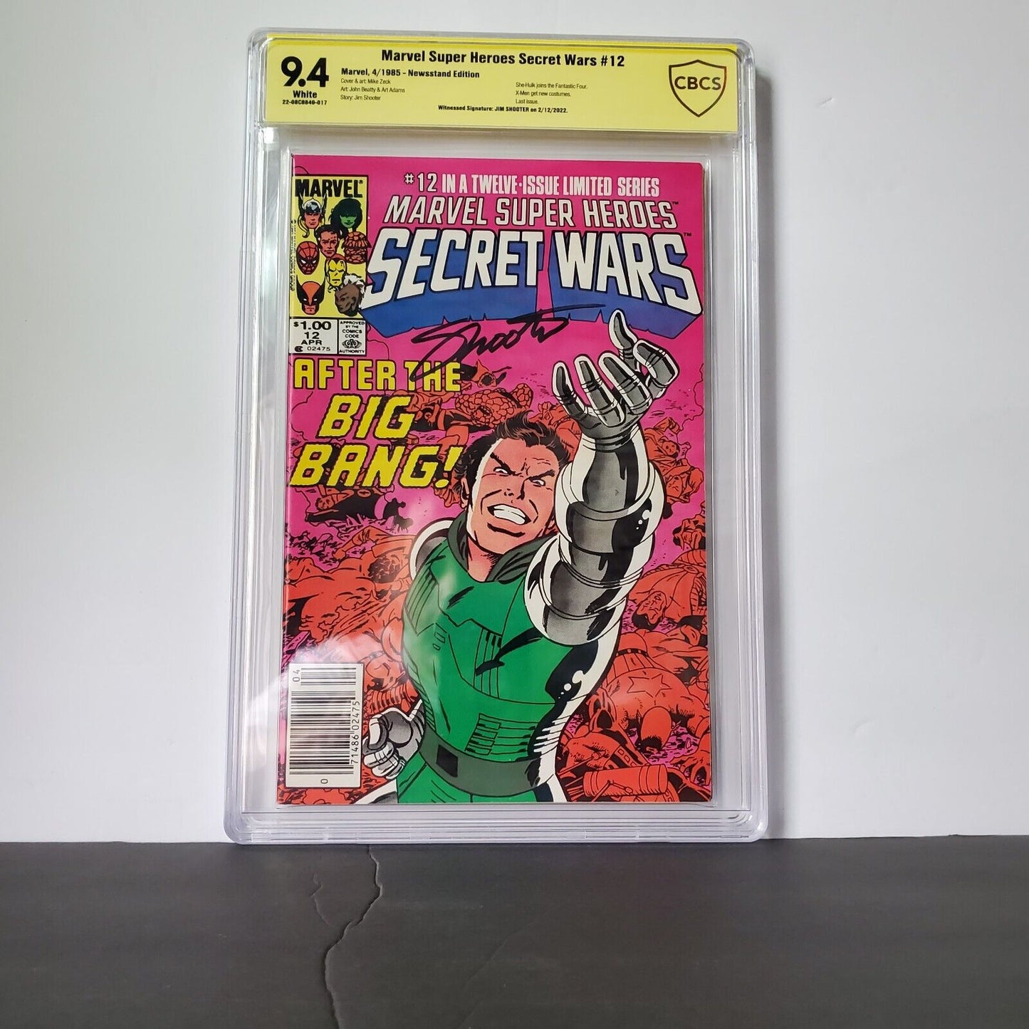 Marvel Super Heroes Secret Wars #12N Newsstand Variant CBCS 9.4 1985 White Pages