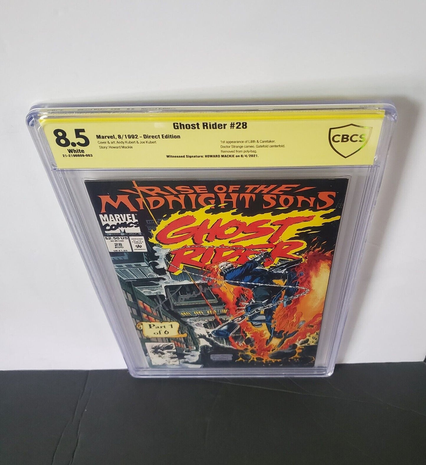 Ghost Rider#28 CBCS 8.5 1st appearance of the Midnight Sons Marvel 1992 Direct.