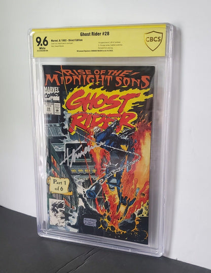 Ghost Rider#28 CBCS 9.6 1st appearance of the Midnight Sons Marvel 1992 Direct.