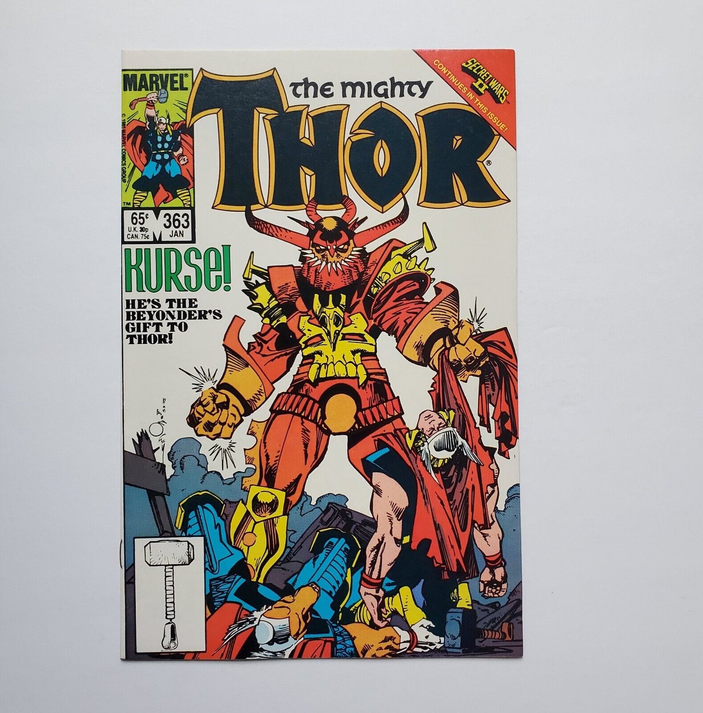 THOR #363 (1986) Walt Simonson, Thor turns into frog. M Price Box Variant.
