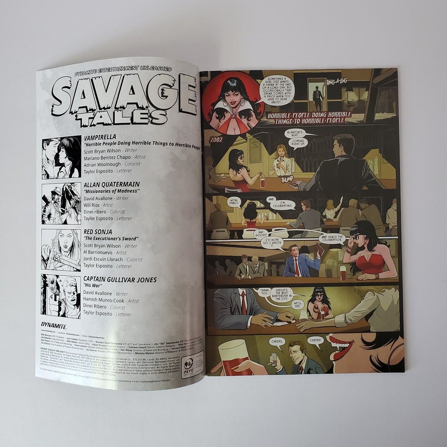 Savage Tales One Shot Cover A Suydam Dynamite Comic Book First Print