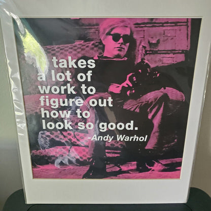 3 Andy Warhol Quote 10 x 10 Art Prints in 12 x 12 Frames Z Gallerie Pop Art