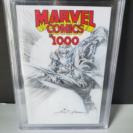 RUDY NEBRES ORIGINAL ARTWORK On Marvel Comics #1,000 Sketch And Signed CBCS