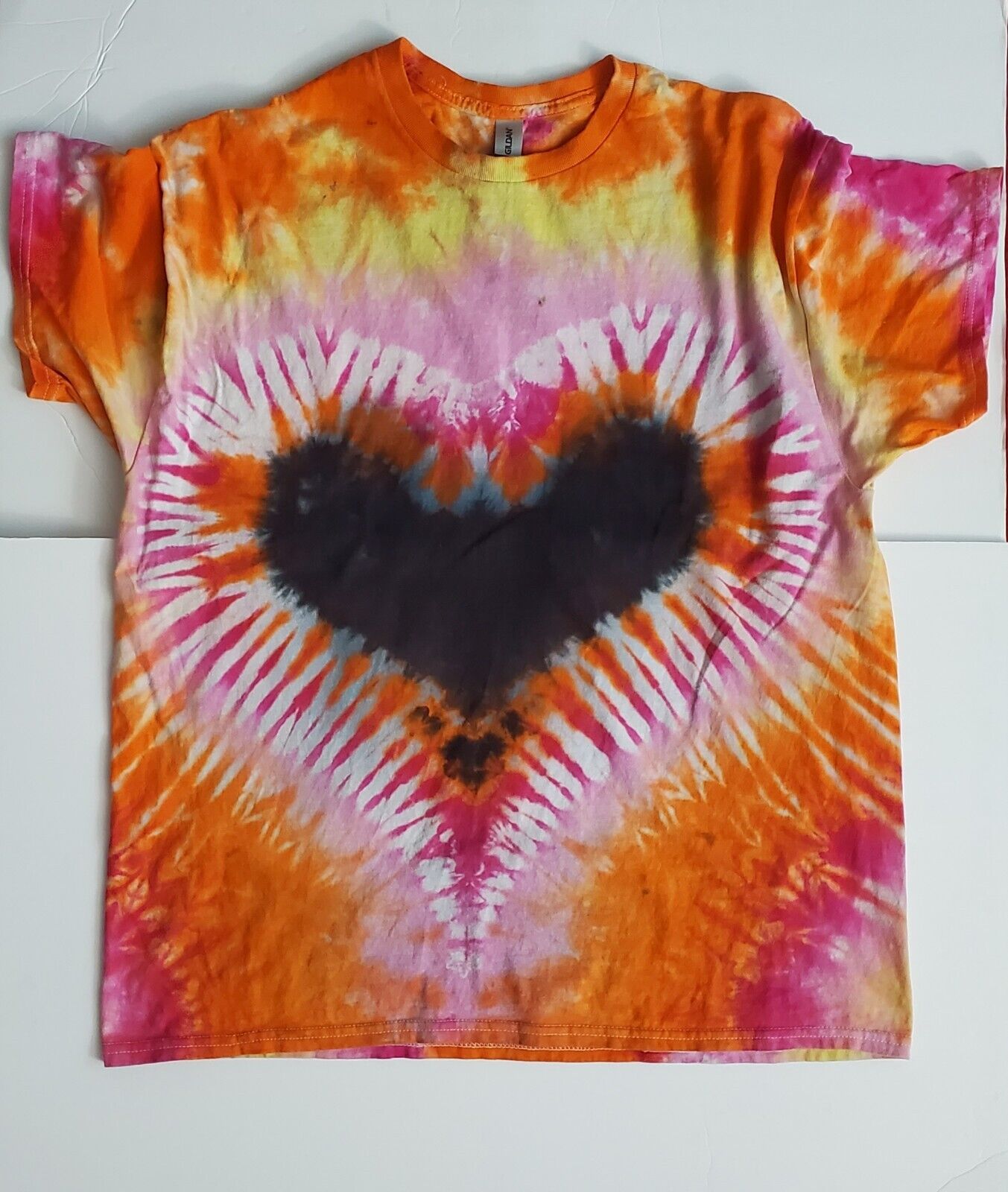 Handmade In UK Tie Dye T-Shirt. Mickey Mouse Ears Men's Extra Large.