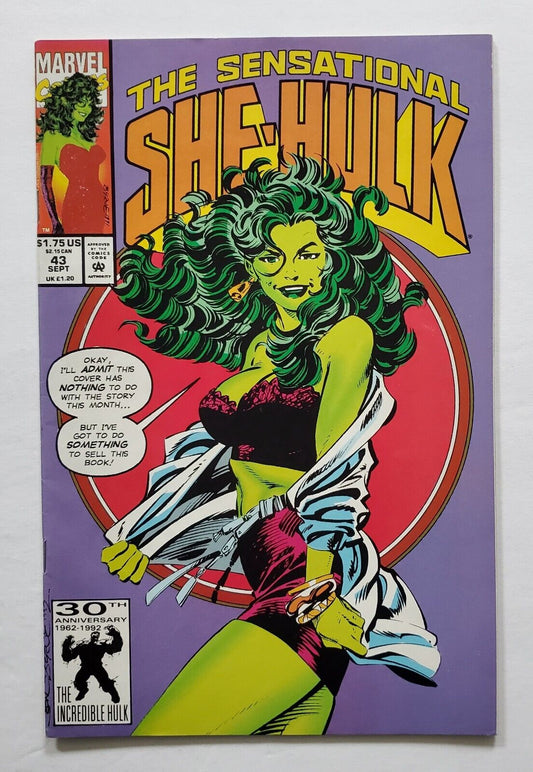 Sensational She-Hulk # 43 - John Byrne cover Lingerie Cover