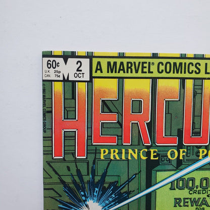 Hercules #2 Comic Book 1982  M Price Box Variant Bob Layton Marvel Comics