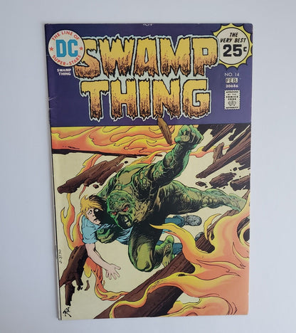 SWAMP THING #14 1975 DC 1st Series NESTOR REDONDO Cover Comic Art
