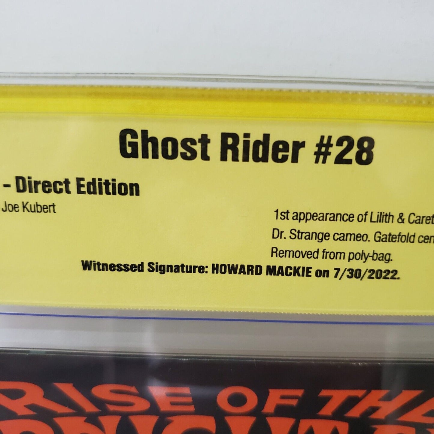 Ghost Rider#28 CBCS 9.6 1st appearance of the Midnight Sons Marvel 1992 Direct.