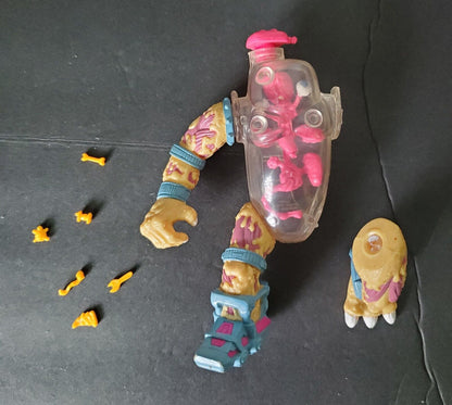 Teenage Mutant Ninja Turtles Lot Of Seven Vintage Figures & Twenty Accessories .