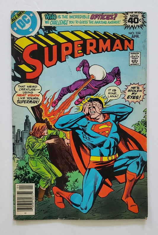 Superman #334 Bronze Age DC Comics $0.40 Newsstand.