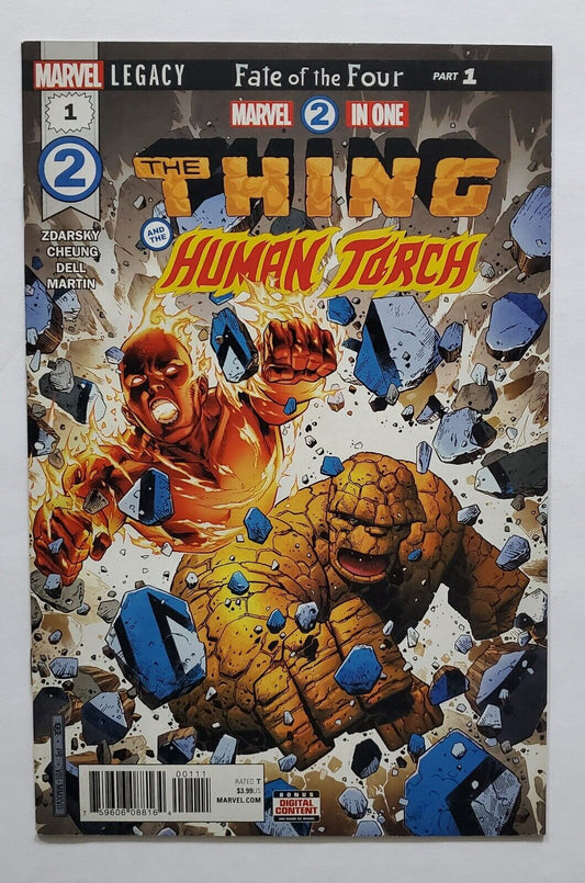 Marvel Two in One #1 2018 Fantastic Four Thing Human Torch