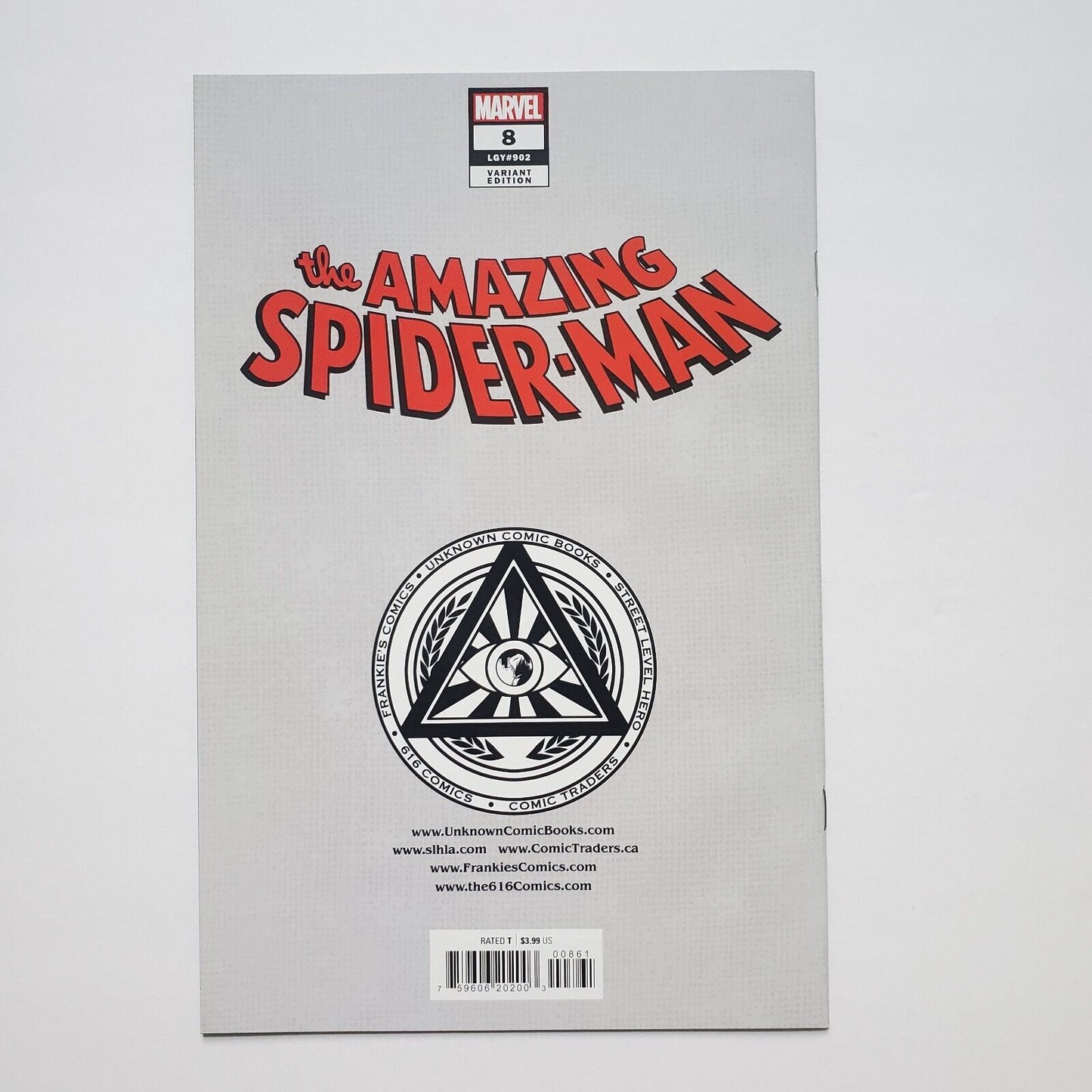 Amazing Spider-Man 8 Unknown Comics Edge Exclusive Virgin Variant 2022 MARVEL