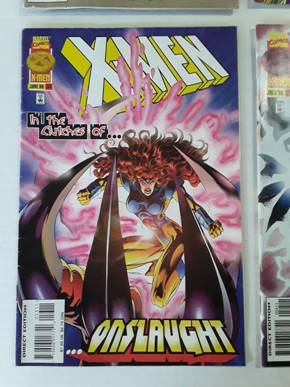 Marvel Comics 1990's XMEN ten books Onslaught! Phalanx Covenant. Shiny cover.