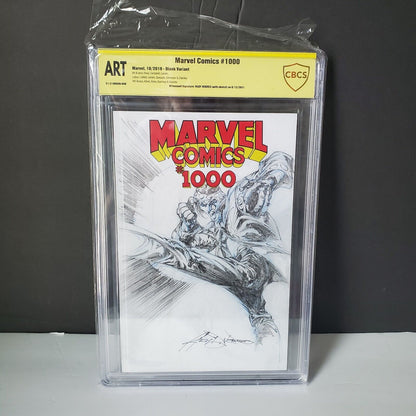 RUDY NEBRES ORIGINAL ARTWORK On Marvel Comics #1,000 Sketch And Signed CBCS