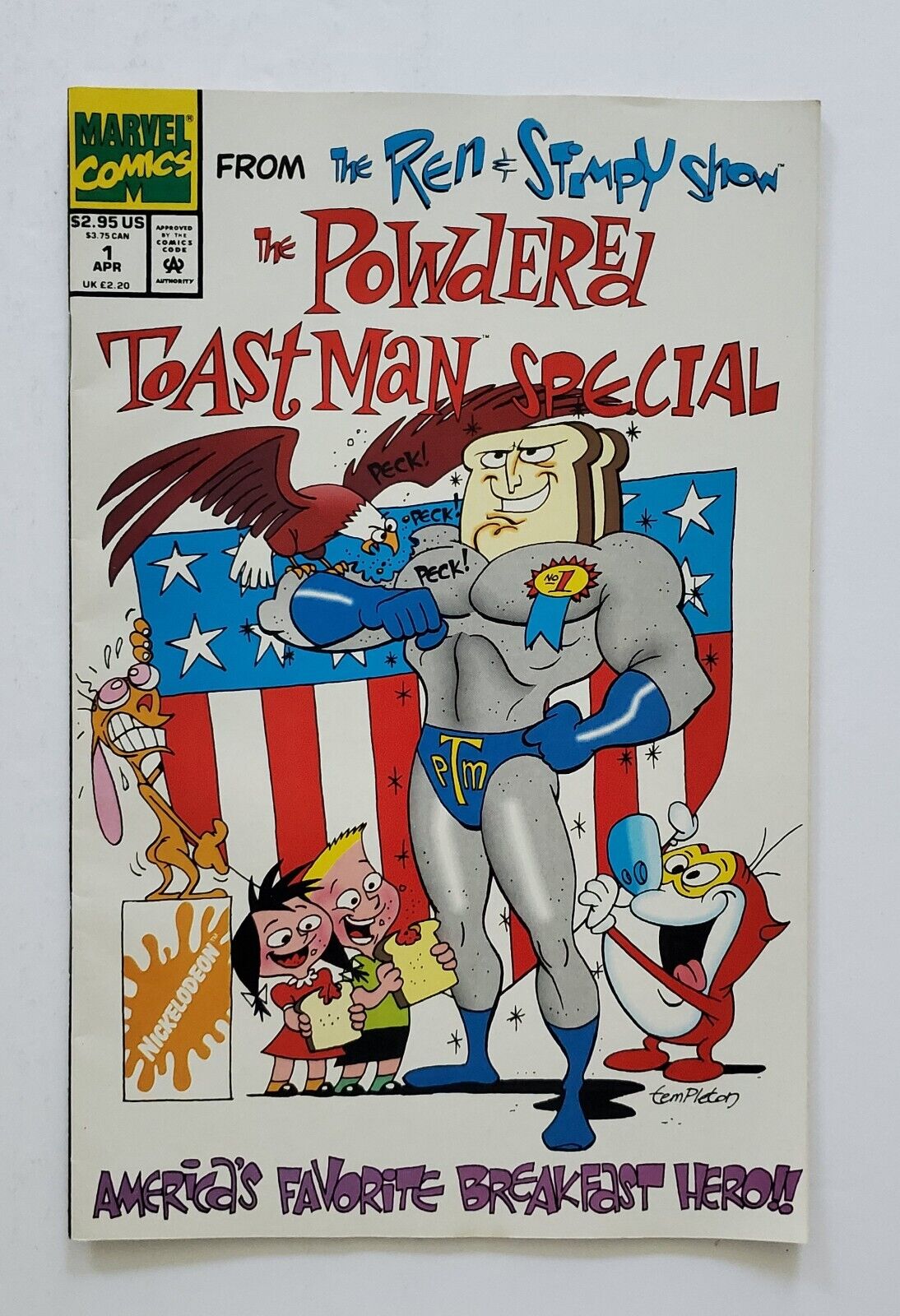 Powered Toast Man Special 1, Marvel 1992, From the Ren & Stimpy Show